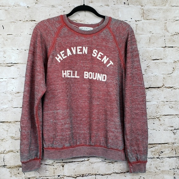 Wildfox Tops - Wildfox Rustic Red "Heaven Sent Hell Bound" Top